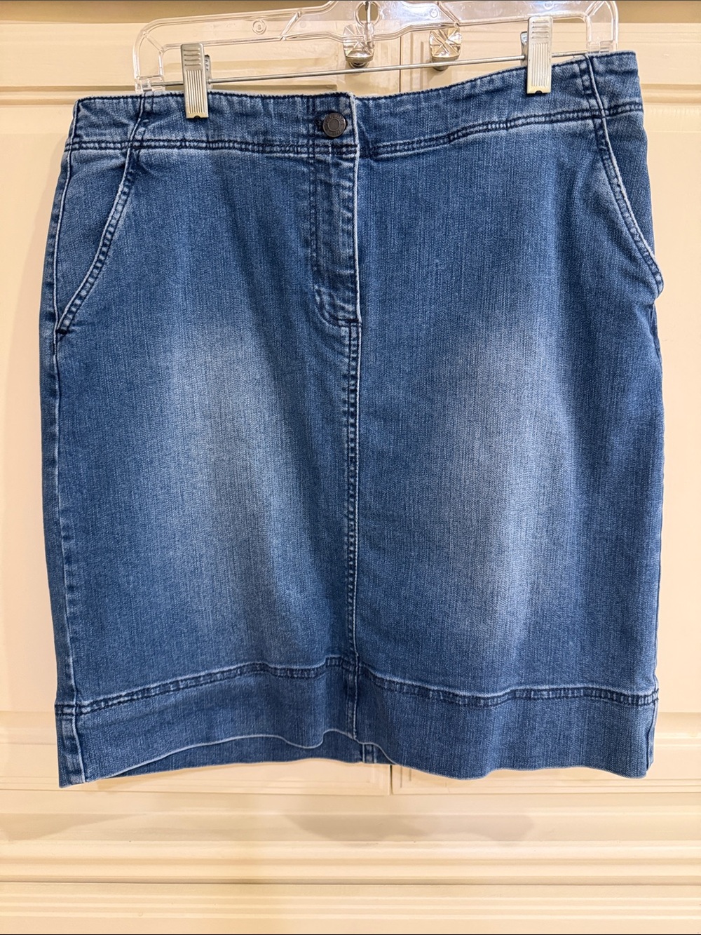 Talbots Stretch Denim Miniskirt - Blue